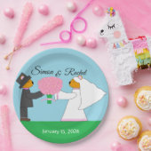 Tedding Bears Erlangung verheirateten Empfang Pappteller (Party)