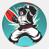 Teddy 47 runder aufkleber (Vorderseite)