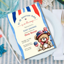 Teddy An All American Baby 4. Juli Baby Shower I