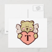 Teddy Angel T Postkarte (Vorne/Hinten)