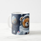 Teddy Astronaut auf Mission bereit Kaffeetasse (Vorderseite Links)