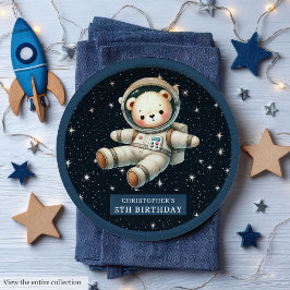 Teddy Astronaut Boy Birthday Party Paper Plate Pappteller
