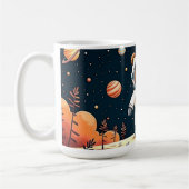 Teddy Astronaut Planet Spaziergang Kaffeetasse (Links)