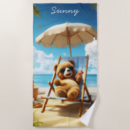 Teddy at the Beach - Bärentücher für Sommerspass Strandtuch