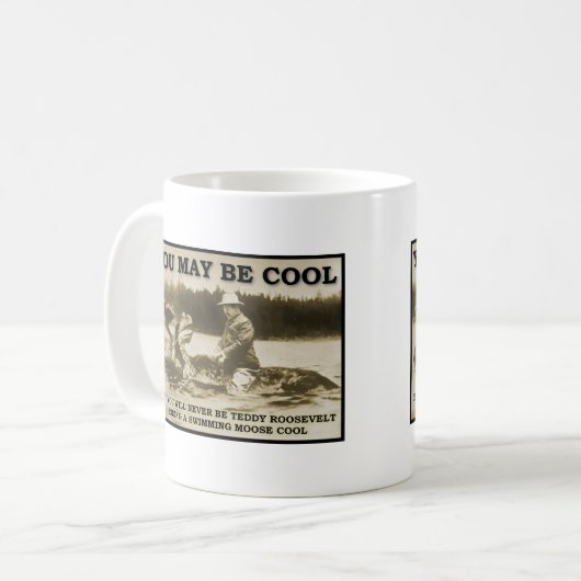 Teddy auf einer Elch-lustigen Tasse (Vorderseite Links)