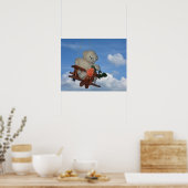 Teddy auf Reisen Poster (Küche)
