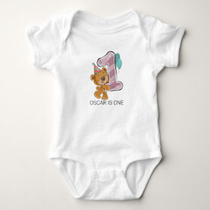 Teddy Baby Bear 1. Geburtstag Bodys Baby Strampler