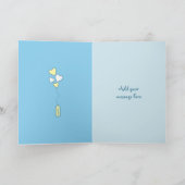 Teddy-Baby-Boy-Card-Teddy ist blau und gelb Karte (Innenseite)