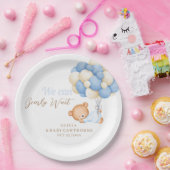 Teddy Baby Boy Shower Pappteller (Party)