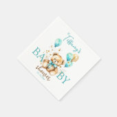 Teddy Baby Duschgeschirr niedliches Aqua-Braun Serviette (Ecke)