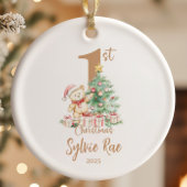 Teddy Baby's First Christmas Keramik Ornament