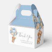 Teddy Balloon Blue Favor Box Geschenkschachtel (Rückseite)