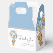 Teddy Balloon Blue Favor Box Geschenkschachtel (Geöffnet)