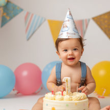 Teddy Bär 1. Geburtstag Papierpartyhut