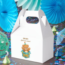 Teddy Bär 1. Geburtstagsgeschenkbox Jungenparty