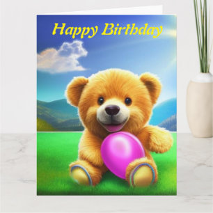Teddy Bär  Alles Gute zum Geburtstag  Karte