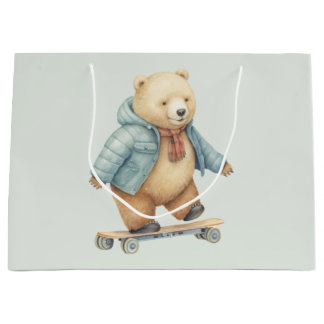 Teddy-Bär an Bord des Skate Große Geschenktüte