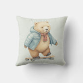 Teddy-Bär an Bord des Skate Kissen (Rückseite)