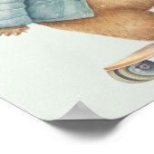 Teddy-Bär an Bord des Skate Poster (Ecke)