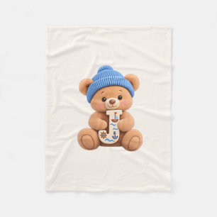 Teddy Bär Anfangsbuchstabe J Baby Jungen Geschenk Fleecedecke