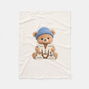 Teddy Bär Anfangsbuchstabe M Baby Jungen Geschenk Fleecedecke