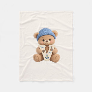 Teddy Bär Anfangsbuchstabe V Baby Jungen Geschenk Fleecedecke