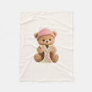 Teddy Bär Anfangsbuchstabe Y Baby Mädchen Geschenk Fleecedecke