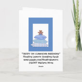 Teddy Bar auf Cushions Geburtstag Karte (Rückseite)