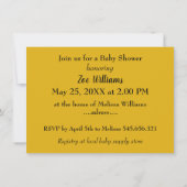 Teddy Bär auf der Wiese, niedliche Babydusche Einladung (Rückseite)