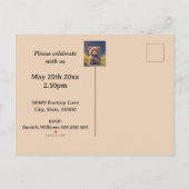 Teddy Bär auf der Wiese, niedliche Kinder jeden Al Einladungspostkarte (Rückseite)