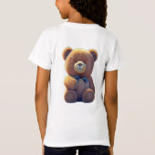 Teddy Bär auf der Wiese, niedliche Kinder T-Shirt (Rückseite)