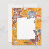 Teddy Bär, Baby Feiertagskarte (Rückseite)