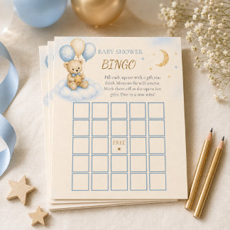 Teddy-Bär-Baby-Party-Bingo-Spiel