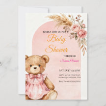 Teddy-Bär-Baby-Party-Einladung