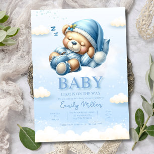 Teddy-Bär-Baby-Party-Einladung, Junge-Baby-Party Einladung