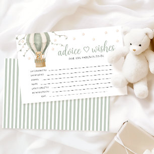 Teddy-Bär-Baby-Party-Eltern-Ratschlag-Wunschkarte Briefpapier