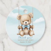 Teddy-Bär-Baby-Party-Geschenkanhänger Geschenkanhänger (Vorderseite)