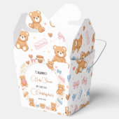 Teddy-Bär-Baby-Party Junge | Süßer blauer Bär Geschenkschachtel (Geöffnet)