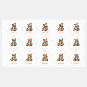 Teddy-Bär-Baby-Party Wir können es kaum erwarten Etiketten