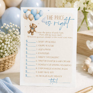 Teddy Bär Baby Shower Druckbares Spiel Einladung