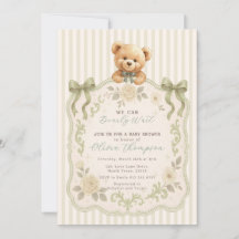 Teddy-Bär-Baby-Shower-Einladung