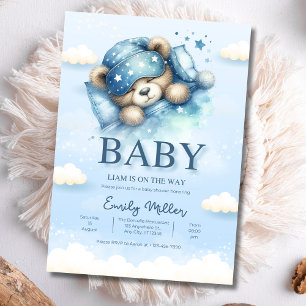 Teddy-Bär-Baby-Shower-Einladung, Jungen-Baby-Showe Einladung