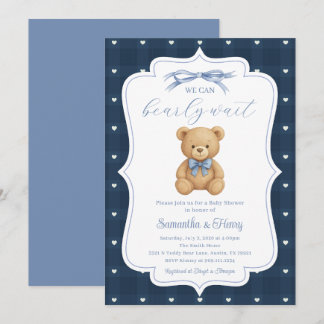 Teddy-Bär-Baby-Shower-Party-Einladung Einladung
