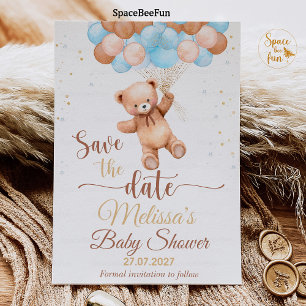 Teddy Bär Baby Shower Termin merken Wir können es  Einladung