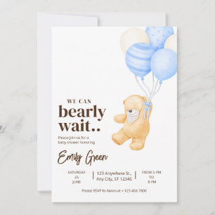 Teddy Bär Baby Shower Wir können es kaum erwarten  Einladung