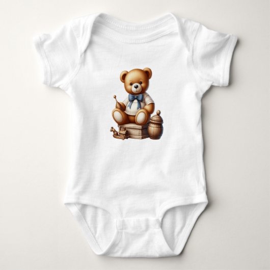 Teddy Bär Baby Strampler (Vorderseite)