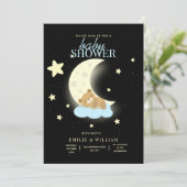 Teddy Bär Babydusche kann frühzeitig abwarten Einladung (Stehend Vorderseite)