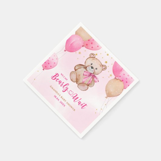 Teddy Bär Babydusche Servietten (Ecke)