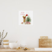 Teddy Bär Baby's erstes Weihnachten  Poster (Küche)