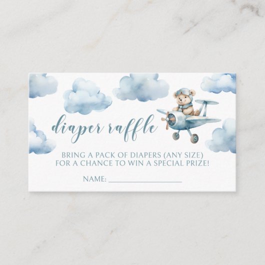 Teddy Bär Babywindelkarten Begleitkarte (Vorderseite)